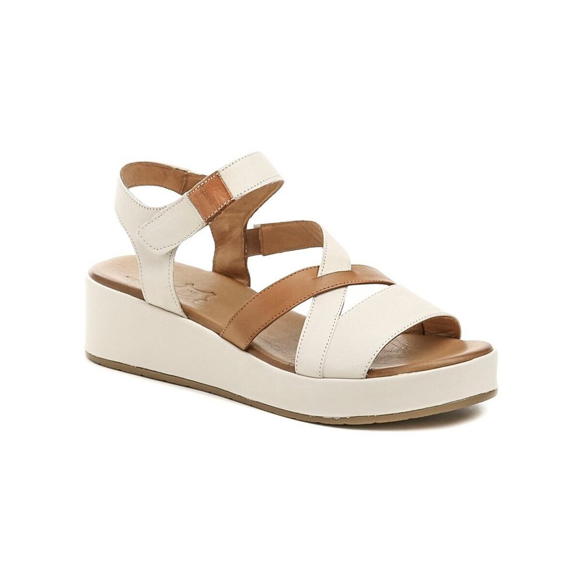 Wild  061-8820 hnědo krémové dámské letní sandály  Béžová