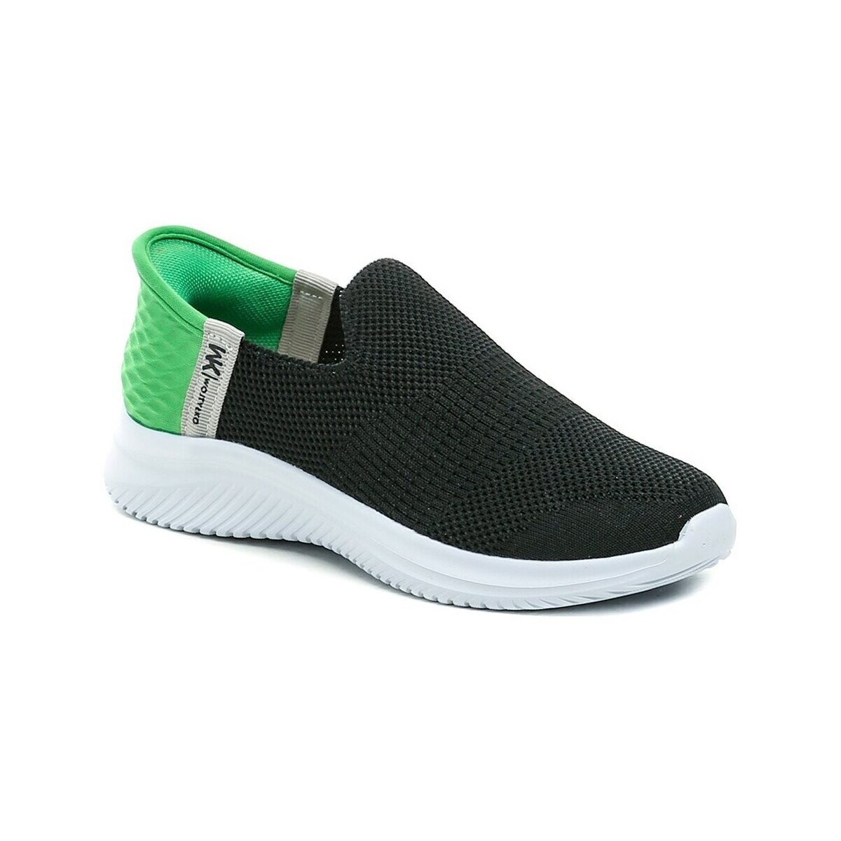 Wojtylko  5A25387C černo zelené chlapecké Slip-in polobotky  Černá