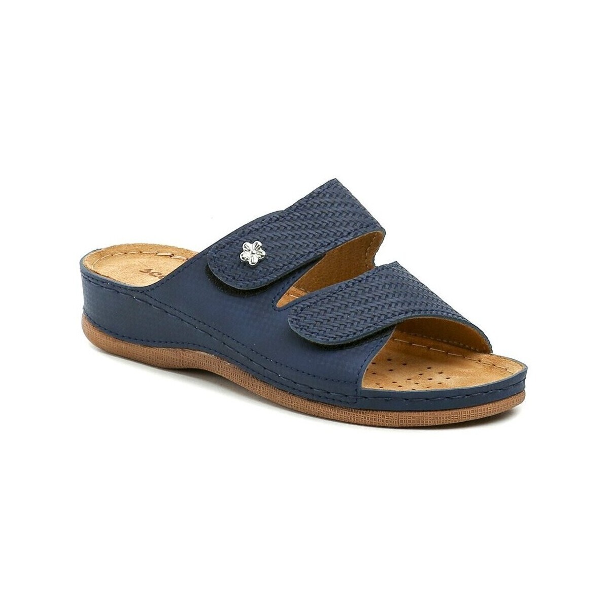 Scandi  240-2065-L1 navy dámské nazouváky  Modrá