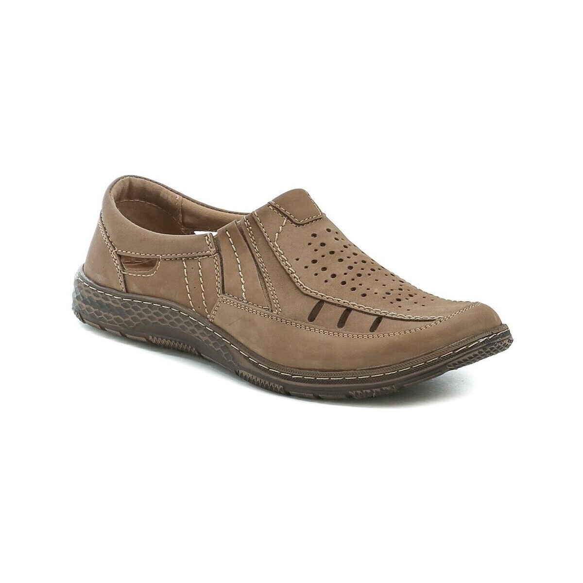 Mateos  492 světle hnědé pánské polobotky  Hnědá