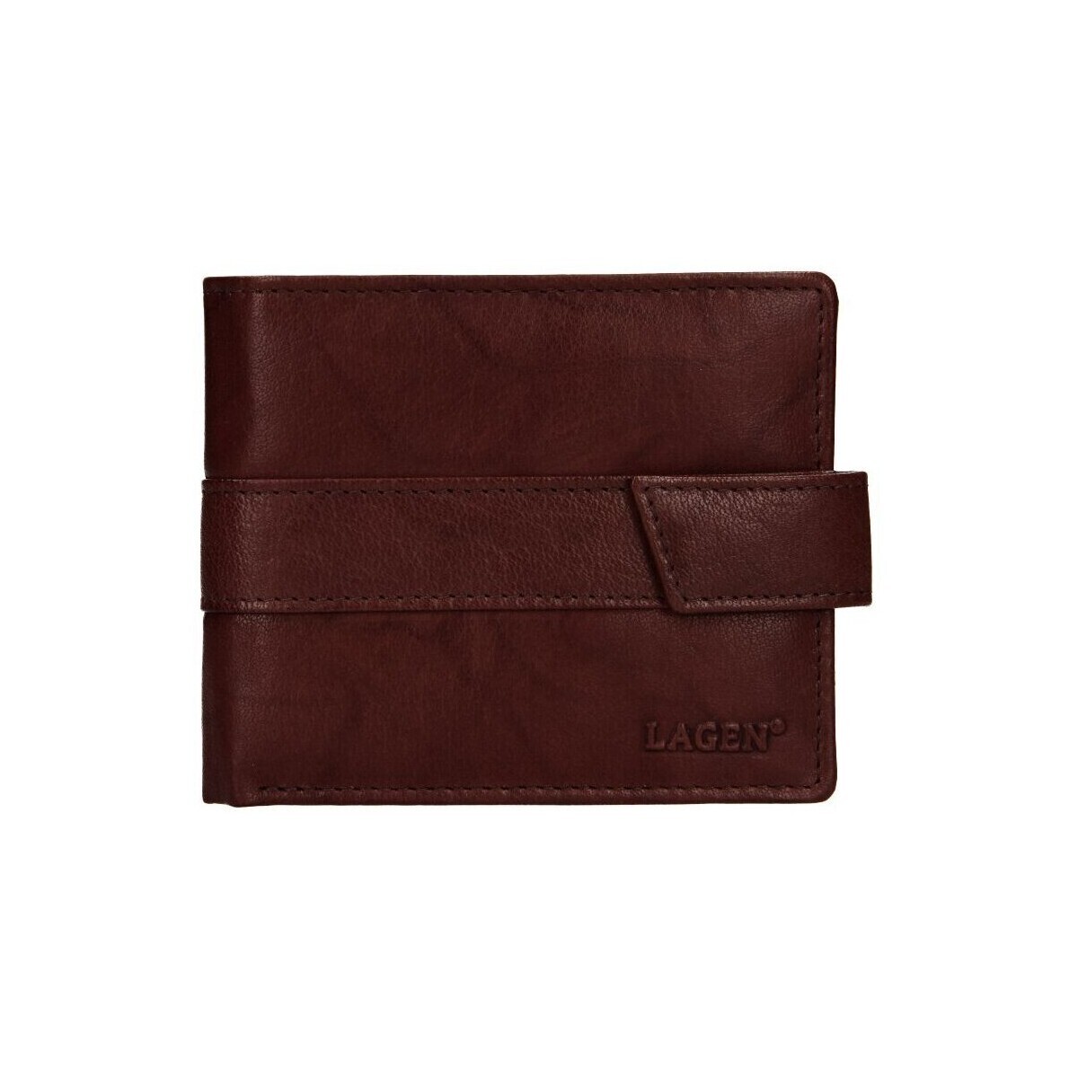 Lagen  V-03 hnědá pánská kožená peněženka  Hnědá