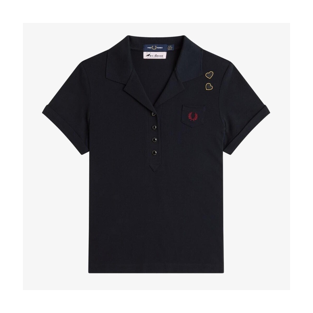 Fred Perry  POCKET DETAIL POLO SHIRT  Černá
