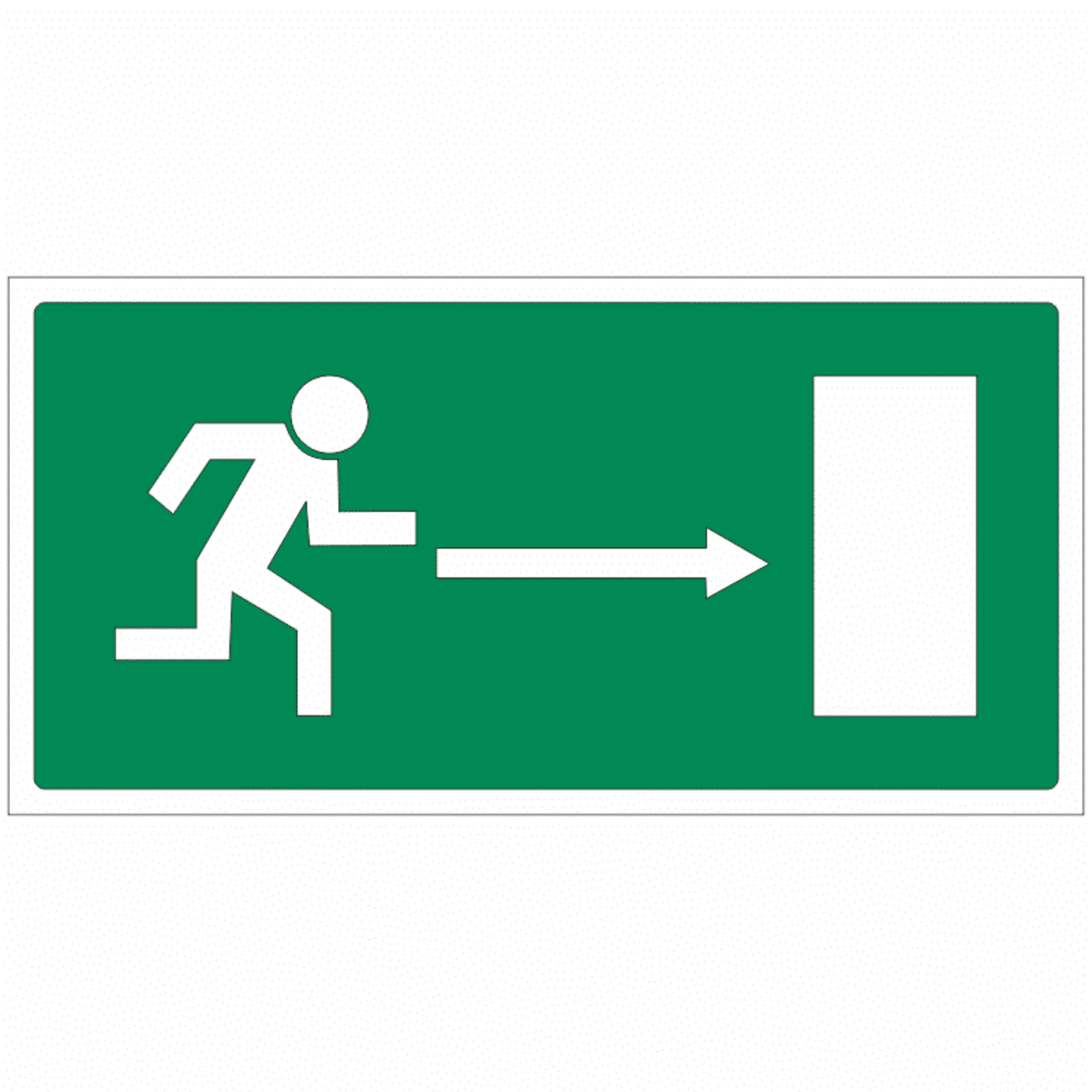 Bezpečnostní značky Únikový východ vpravo POZ14 21x10,5cm plast