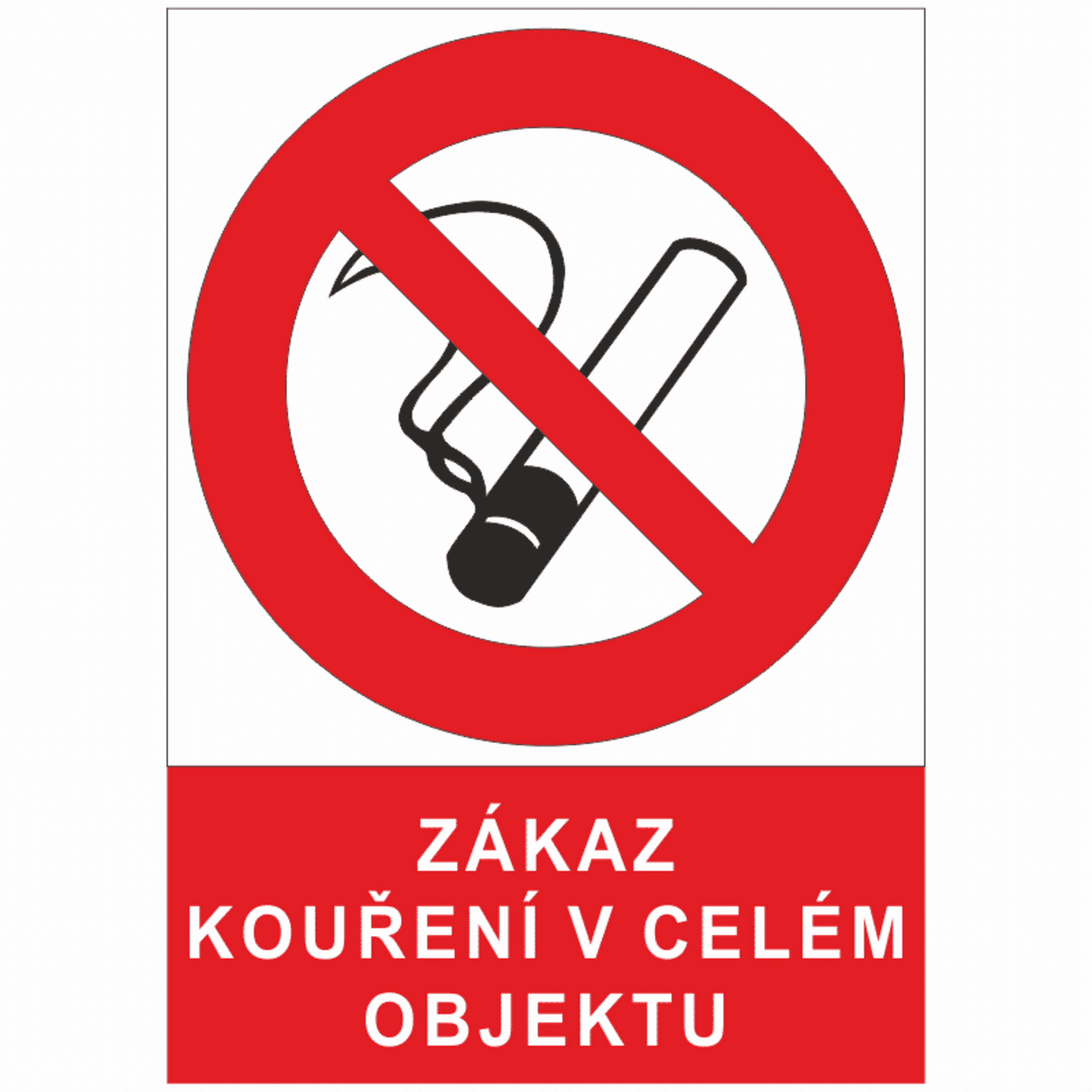 Bezpečnostní značky Zákaz kouření v celém objektu 4203 A4 plast