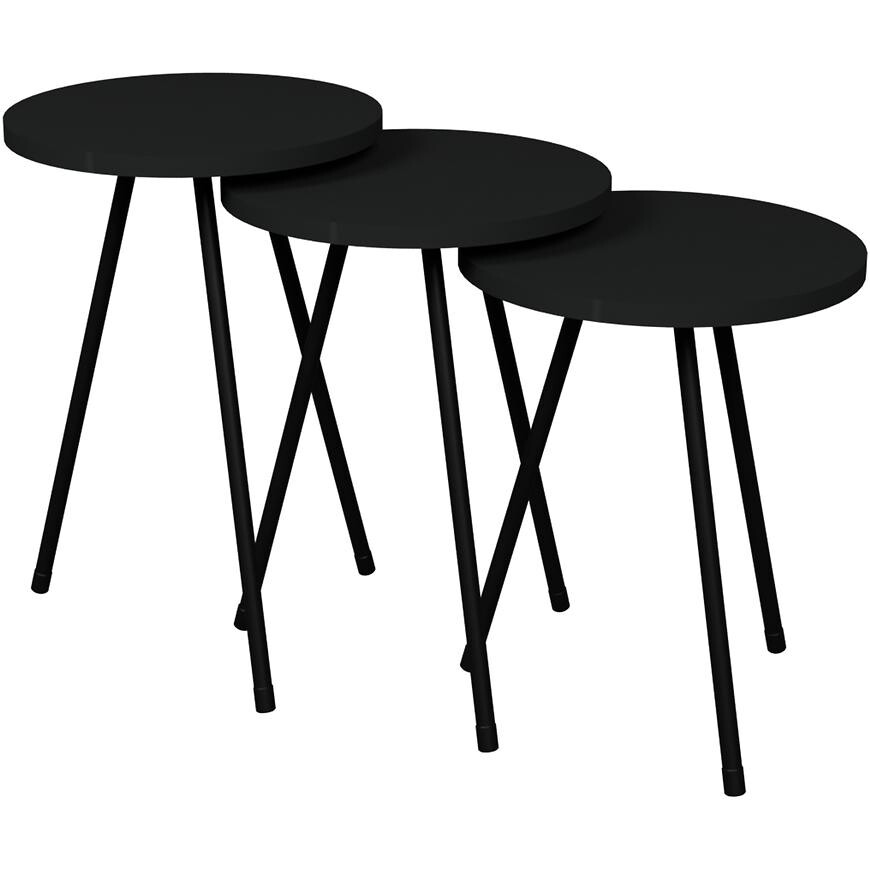 Konferenční Stolek 3 ks FD–3PCTS-007 antracit