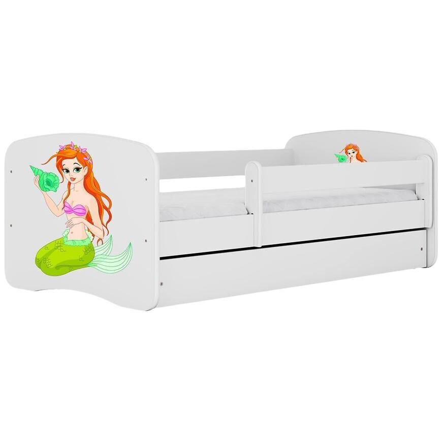 Dětská postel Babydreams+SZ+M bílá 80x180 Mořská panna