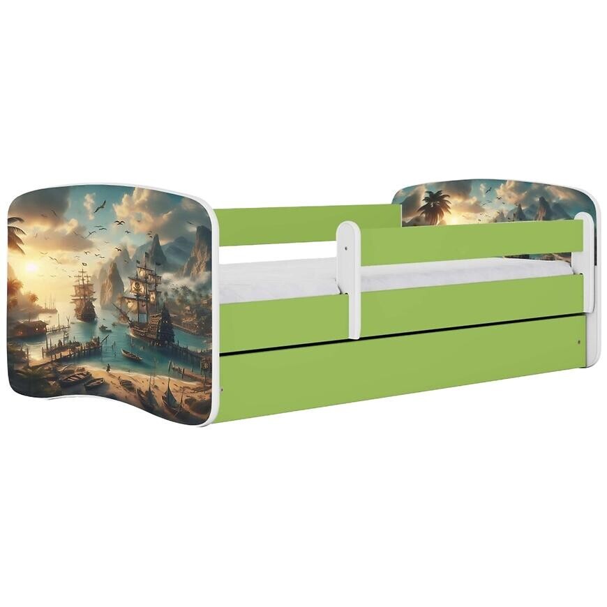 Dětská postel Babydreams+SZ+M zelená 70x140 Loď