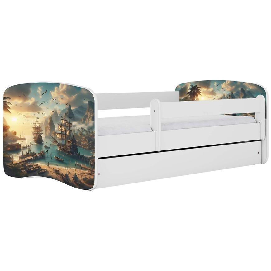 Dětská postel Babydreams+SZ+M bílá 80x160 Loď