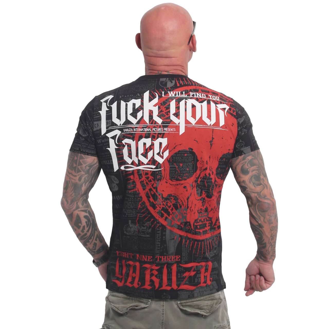 Triko pánské Yakuza Regular - černé-červené, S