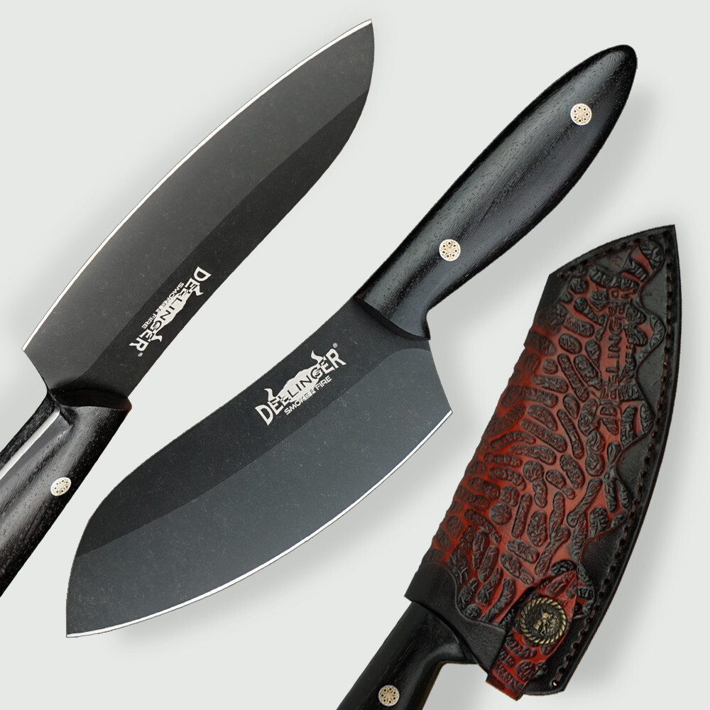 Nůž BBQ Dellinger D2 Sand Wenge 165 mm - černý