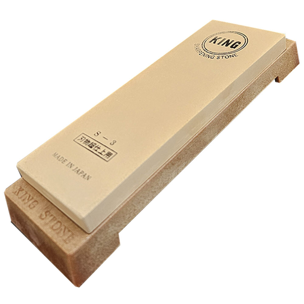 Vodní brusný kámen se základnou King Deluxe S‑3 JIS 6000 - béžový