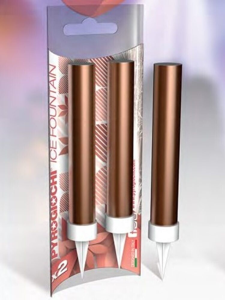 Dortová fontána růžovo-zlatá 2 ks - Pyrogiochi