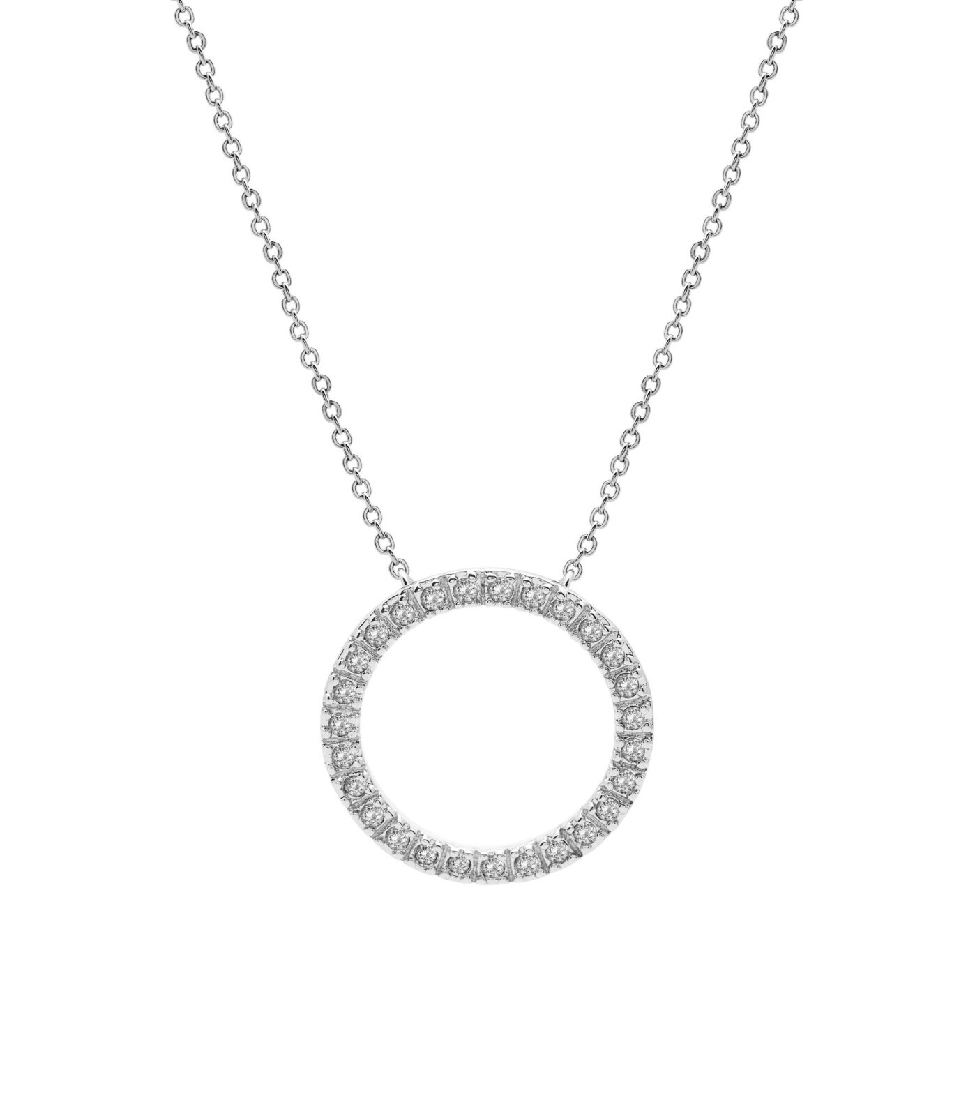 AURA Elegantní náhrdelník Kruh s Preciosa krystaly PCNS165