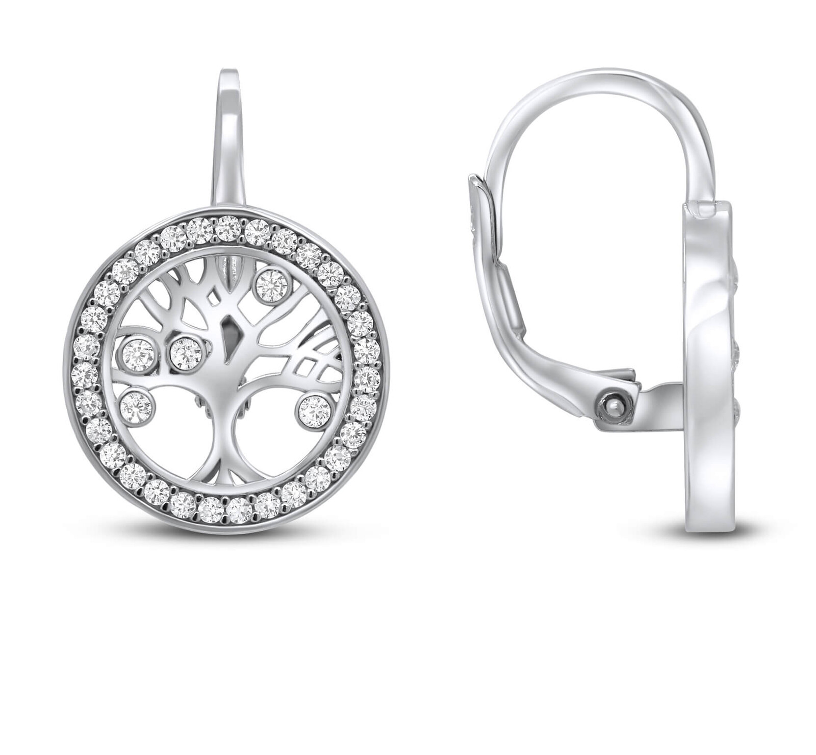 Brilio Silver Designové stříbrné náušnice strom života EA70