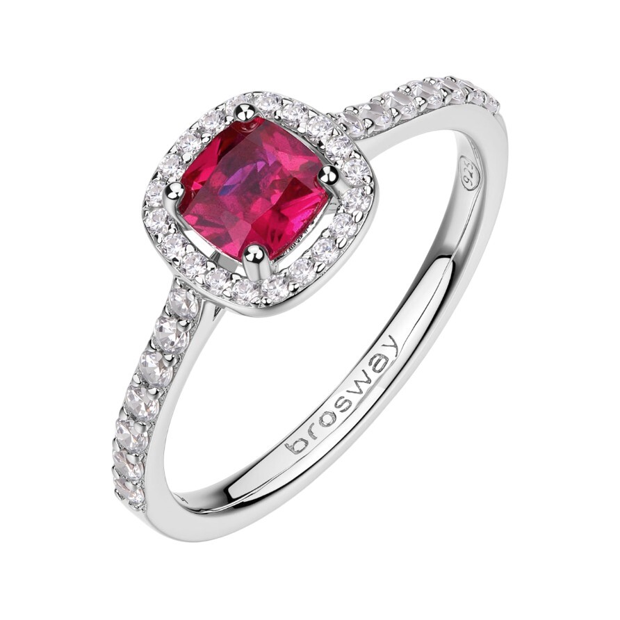 Brosway Elegantní stříbrný prsten Fancy Passion Ruby FPR136 54 mm