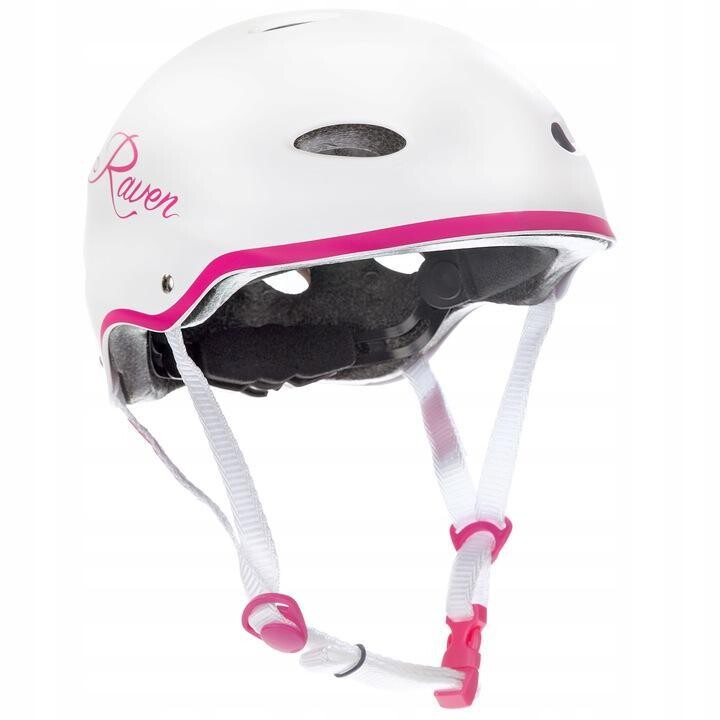 Raven F511 white/pink helma POUZE S (54-56 cm) (VÝPRODEJ)