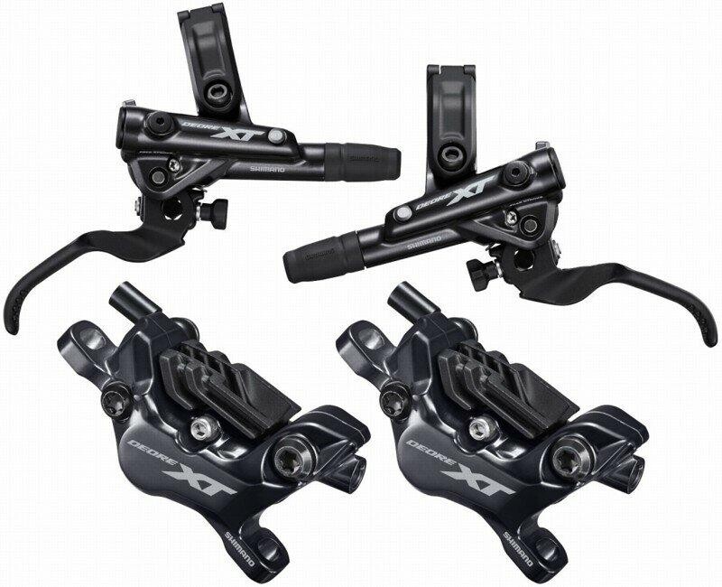 Shimano brzda kotoučová XT M8120 čtyřpístková před. a zad. komplet bez kot.,bez adapt.(p+z J-kit)
