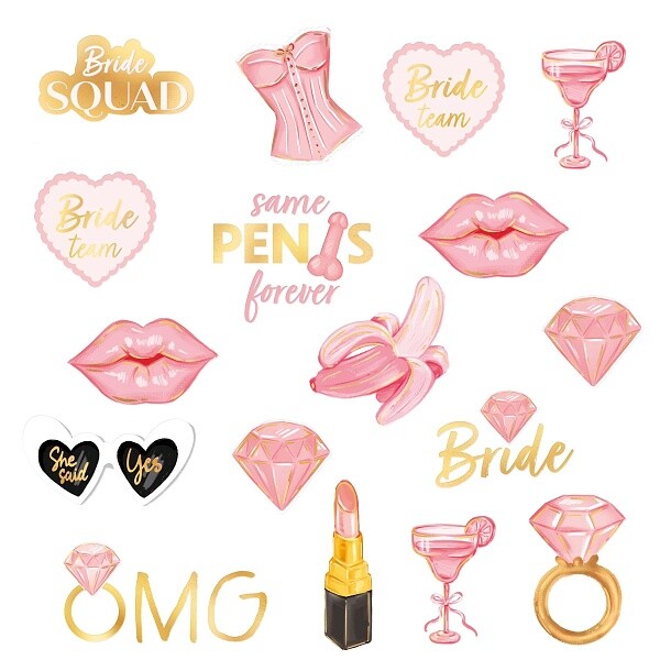 Tetování Bride to be 19 ks