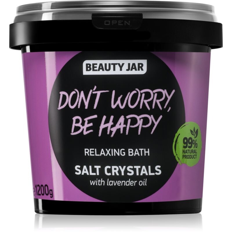Beauty Jar Don't Worry, Be Happy relaxační sůl do koupele s vůní levandule 1.2 kg