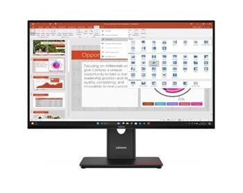 Lenovo LCD T27-40 27” IPS WLED / 1920x1080 / 6ms / 300nits / MC60 kamera / 1xHDMI / DP / VGA / 4xUSB / Pivot / Černá
