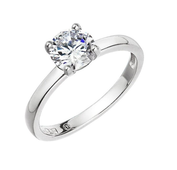 Evolution Group - Pavona Stříbrný prsten se zirkonem 15004.1 crystal 52 mm