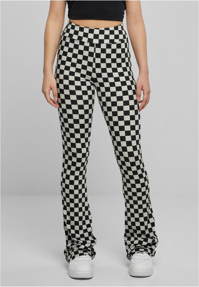 Ladies Checked Boot Cut Leggings 3XL