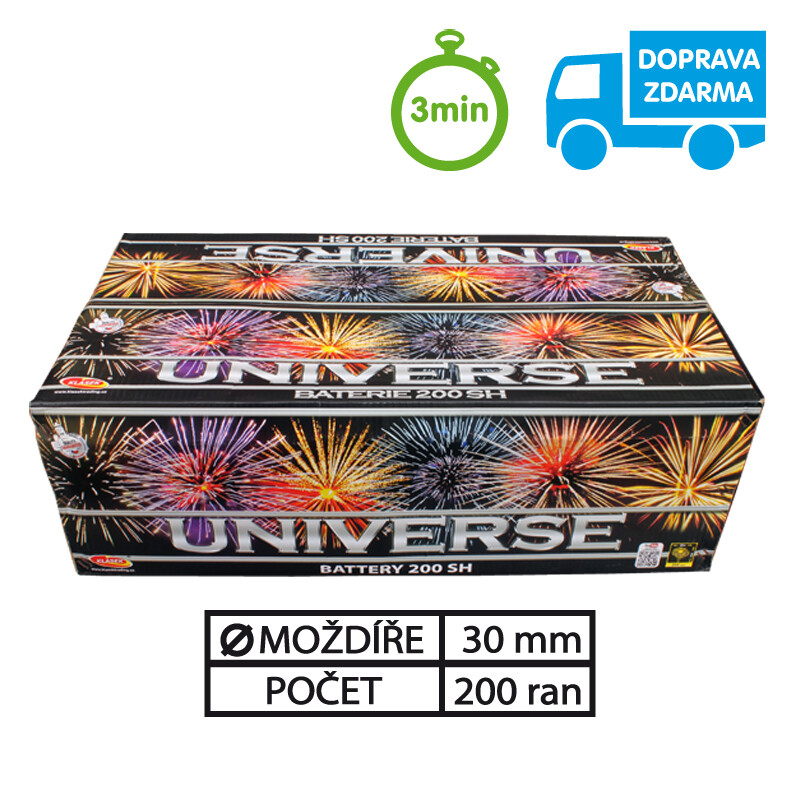 SLOŽENÝ OHŇOSTROJ UNIVERSE 200 RAN 30 mm
