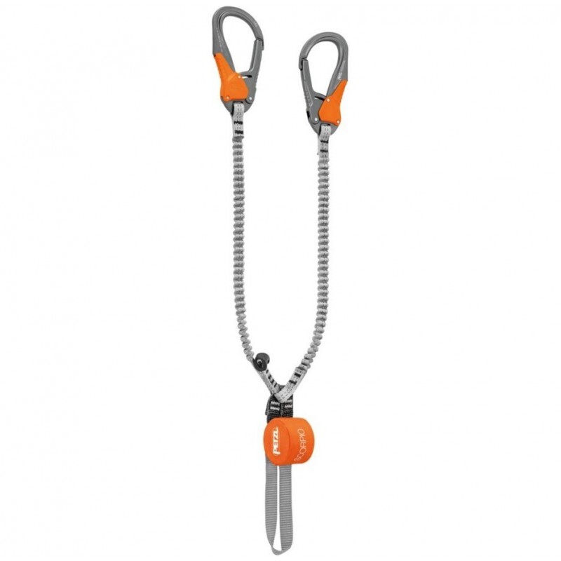 Petzl Ferratový tlumič pádu s karabinami Petzl Scorpio Eashook Šedá