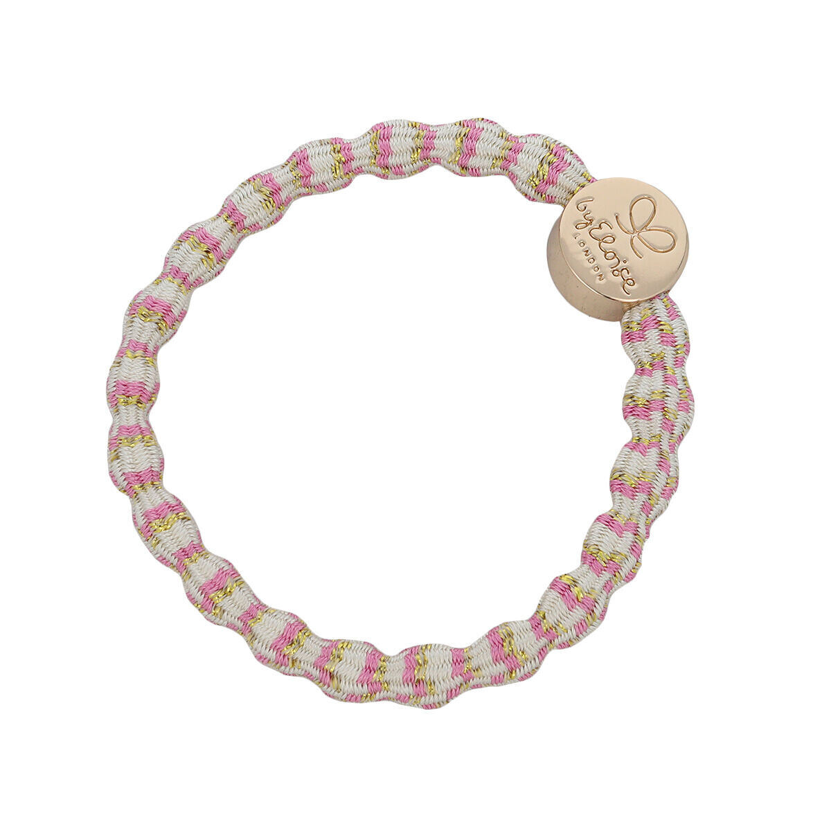 By Eloise London Metallic Gold Circle Blossom náramek / gumička do vlasů pro ženy