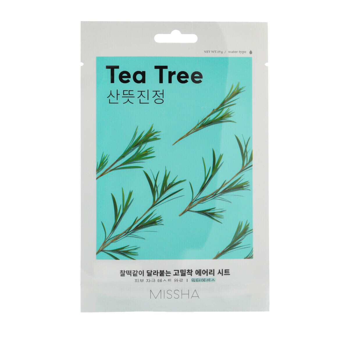 Missha Airy Fit Sheet Mask Tea Tree plátýnková maska s výtažkem z tea tree 19 g unisex