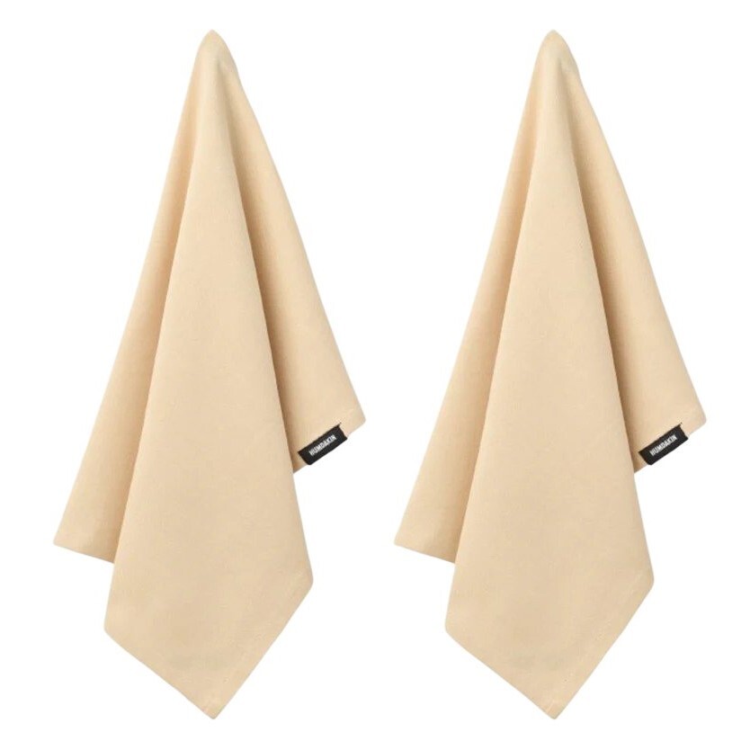 Utěrka ORGANIC 45 x 70 cm, sada 2 ks, jemně písková, bavlna, Humdakin