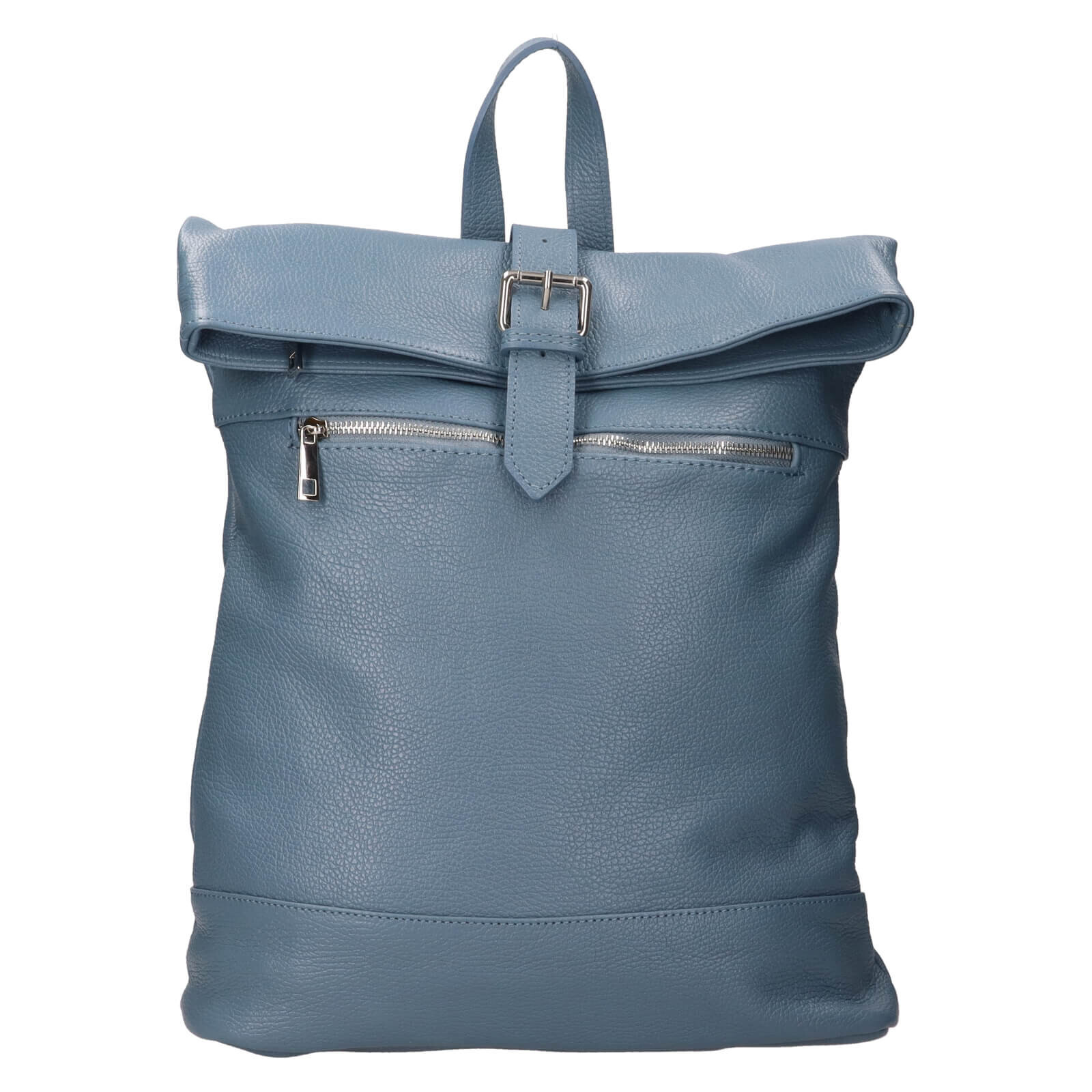 Dámský kožený batoh Italia Babet - světle modrá