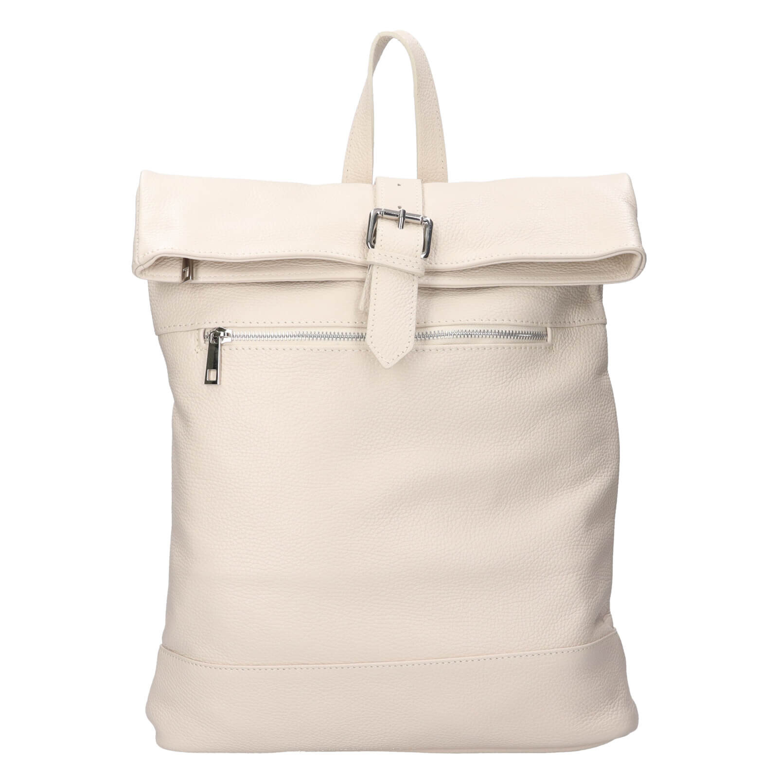 Dámský kožený batoh Italia Babet - krémová