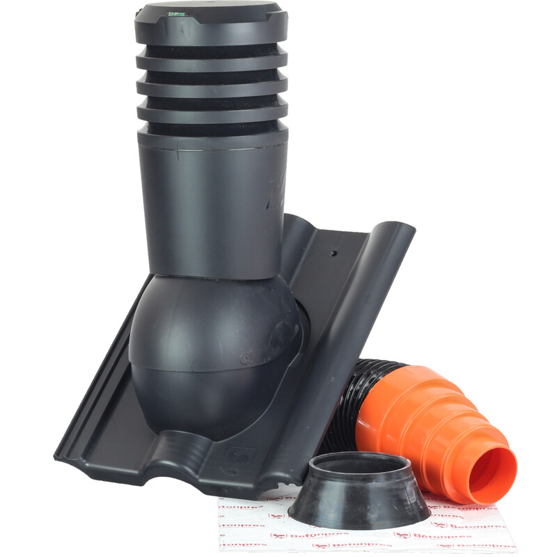 Komplet odvětrací Betonpres DN125 antracit