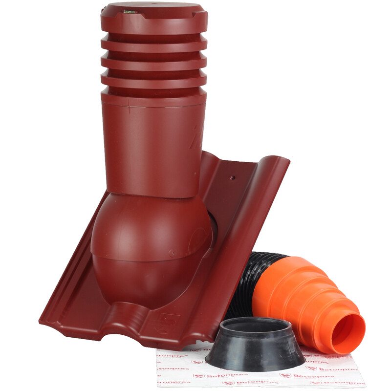 Komplet odvětrací Betonpres DN125 červenohnědá
