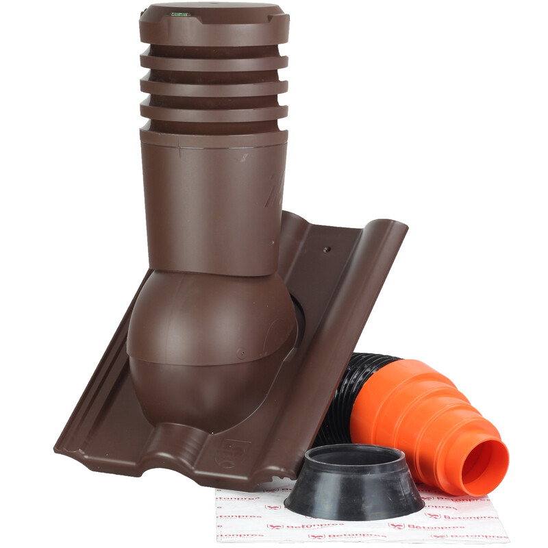 Komplet odvětrací Betonpres DN125 hnědá