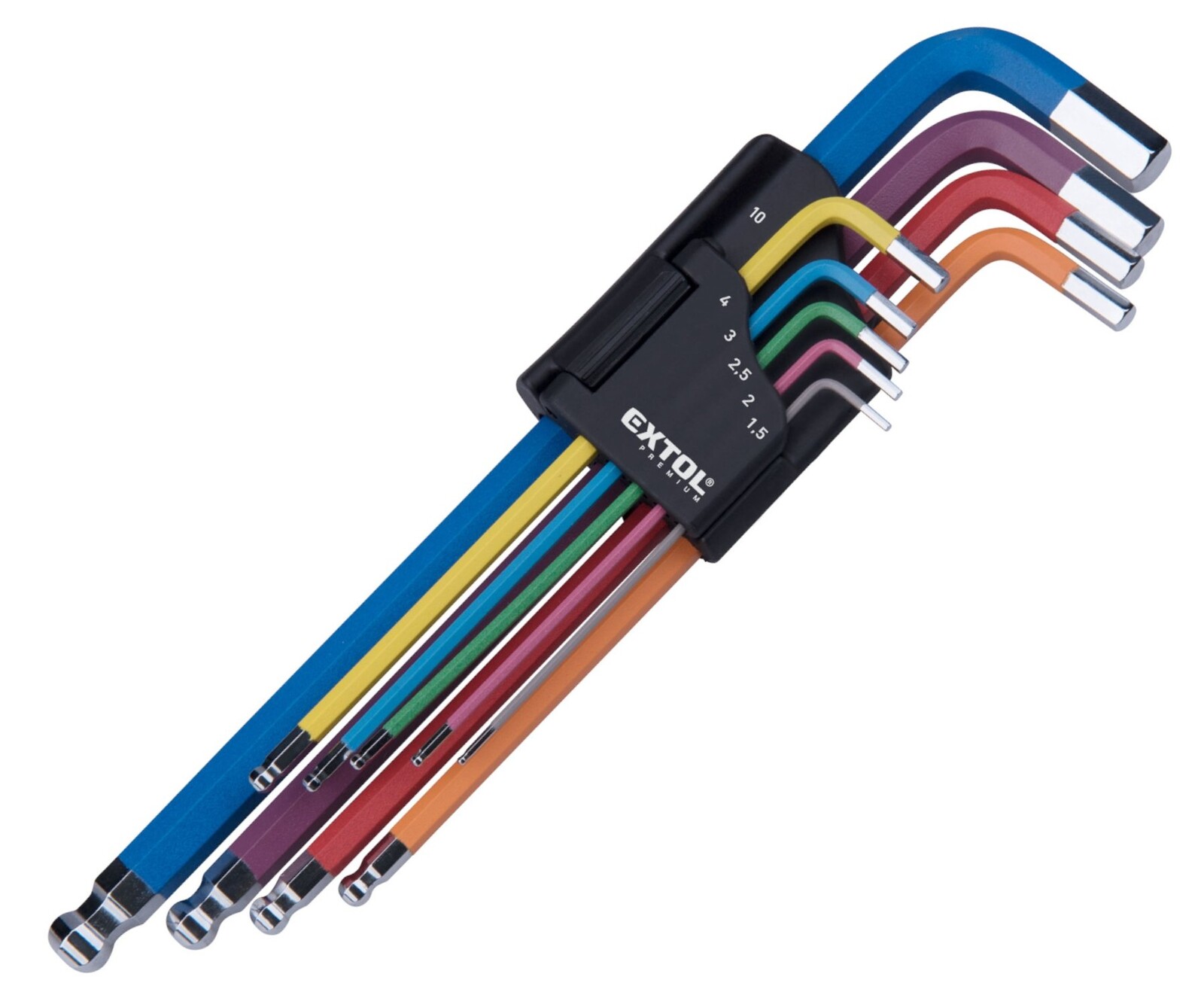 Sada imbus klíčů 9ks 1.5-10mm s kuličkou Extol Premium 8819316