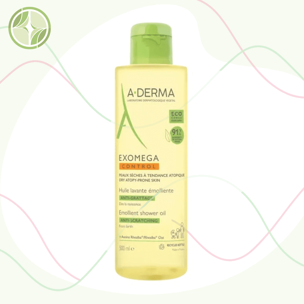 Zvláčňující sprchový olej pro suchou pokožku se sklonem k atopickému ekzému Exomega Control (Emollient Shower Oil) A-DERMA - 500