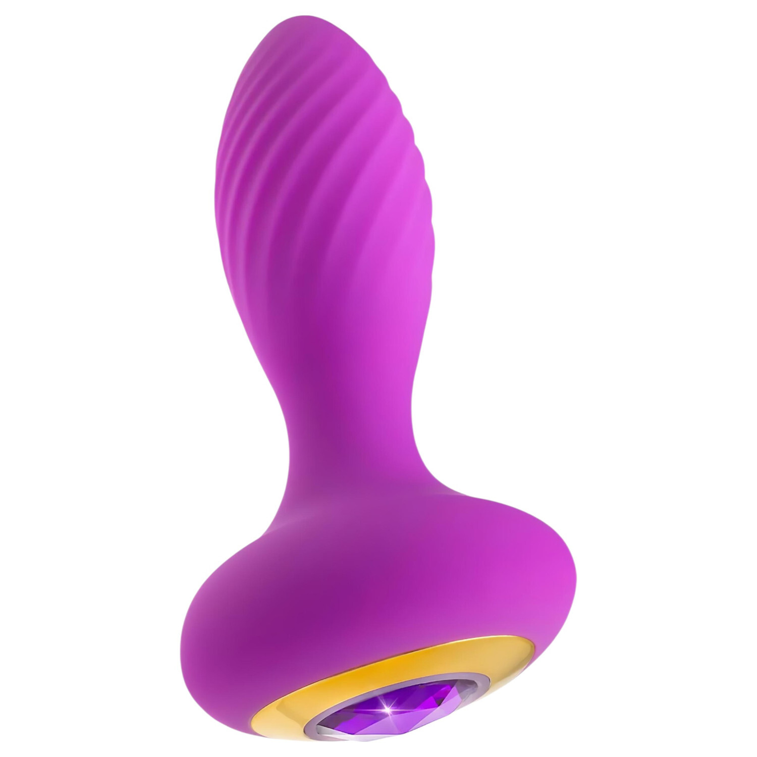 Oh My Gem – vibrační anální kolík s drahokamem (fialový)