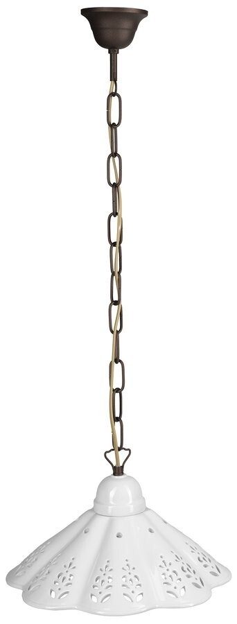 SAPHO LAMPEDUSA závěsné svítidlo E27, 60W, 230V, IP21, keramické stínítko 30cm, mosazný řetěz MC111C