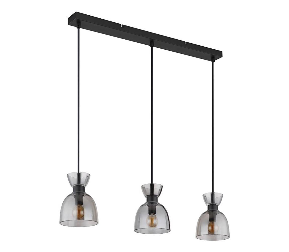 Globo Globo 15769S-3 - Lustr na lanku MASSEY 3xE14/40W/230V černá/kouřová