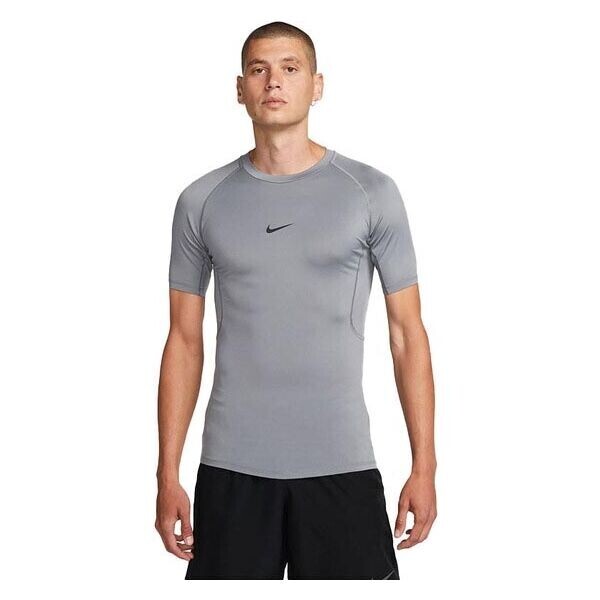 Nike M NP DF TIGHT TOP SS Pánské tréninkové tričko, šedá, velikost