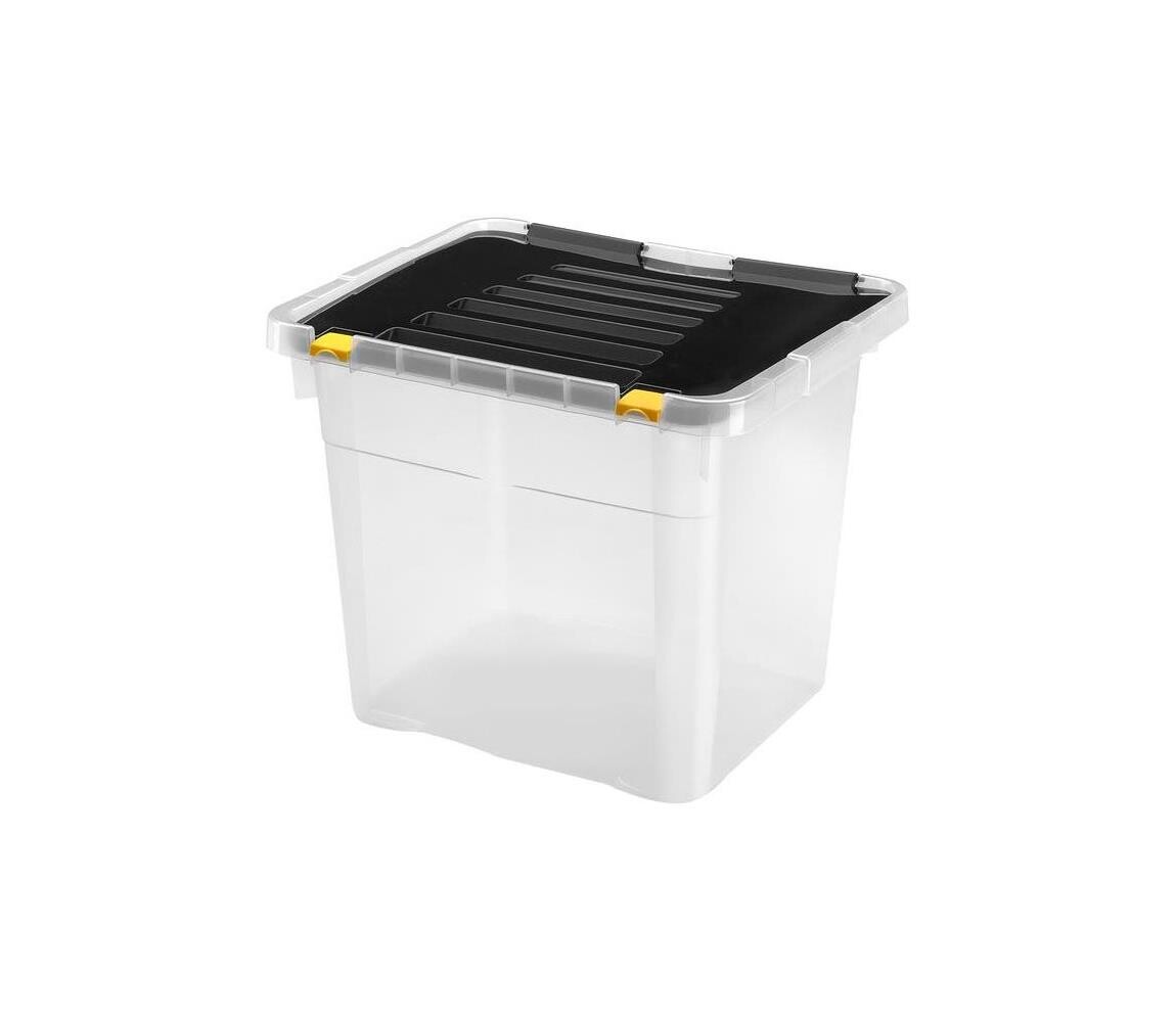 UTC Úložný box 36 l černá/čirá