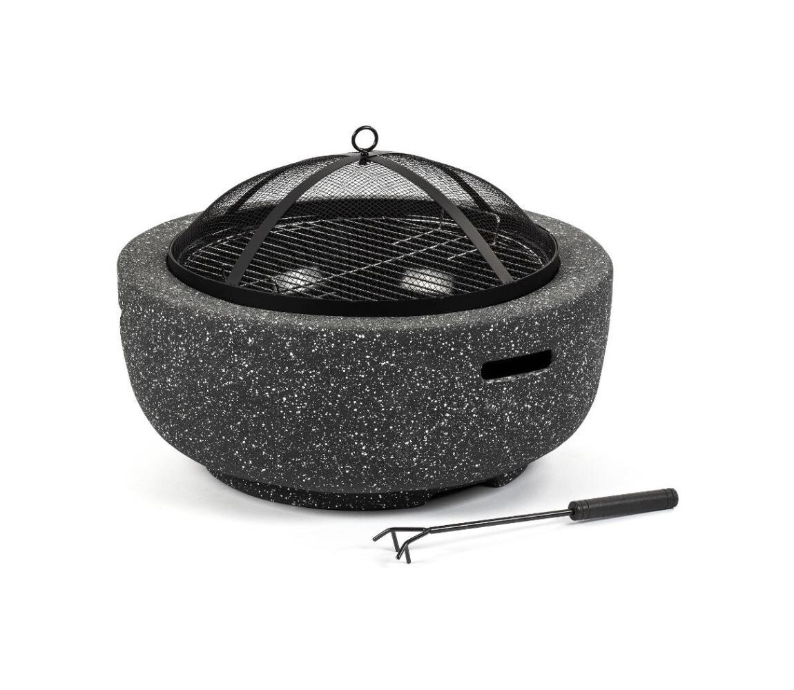 Fieldmann Fieldmann - Přenosné ohniště na dřevo s roštem antracit