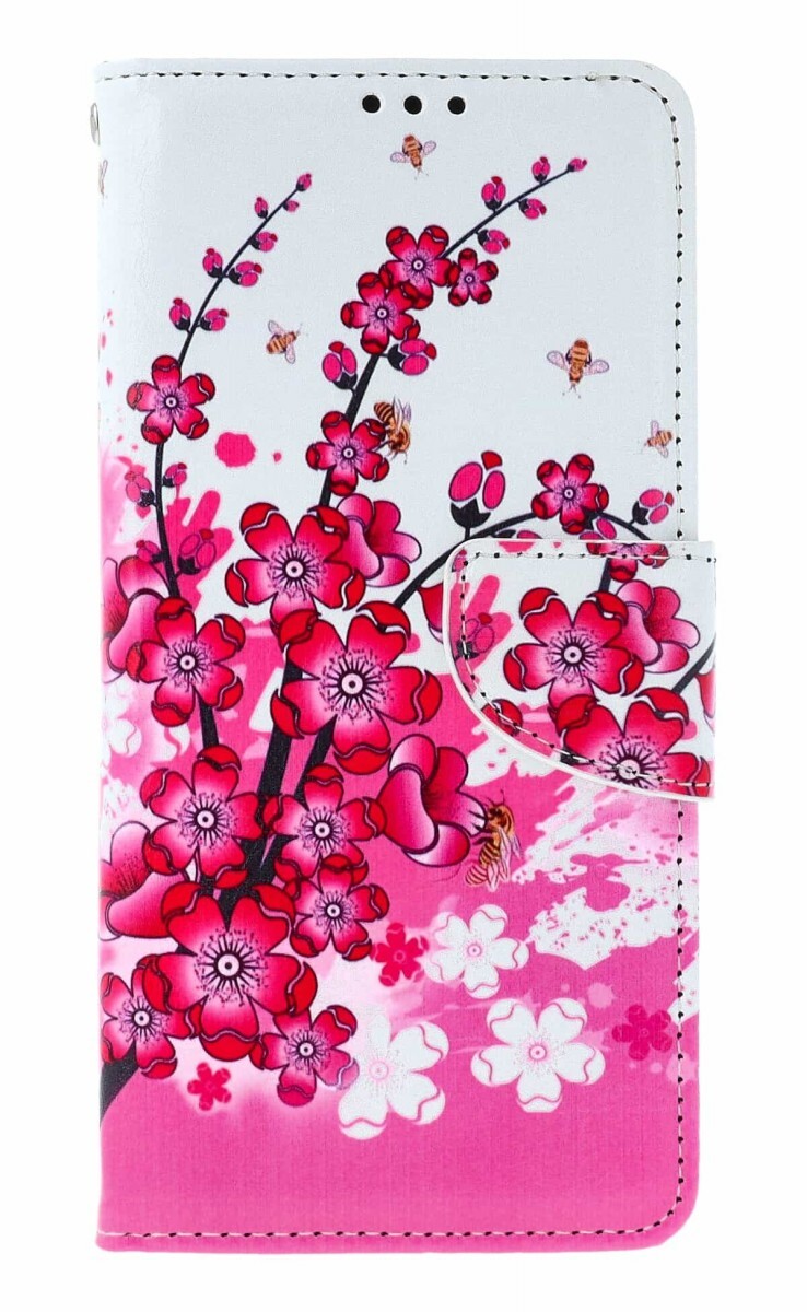 Pouzdro TopQ Vivo V50 Lite knížkové Kytičky textil 140225