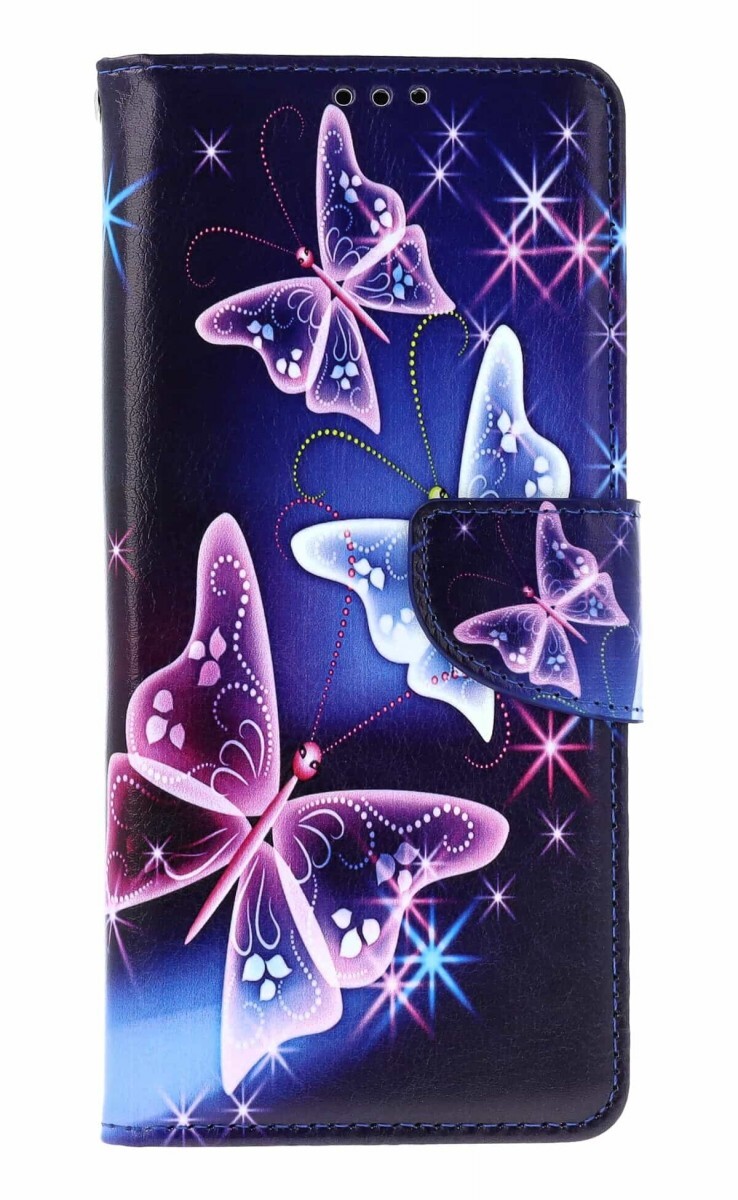 Pouzdro TopQ Xiaomi Redmi A5 knížkové Modré s motýlky 140188