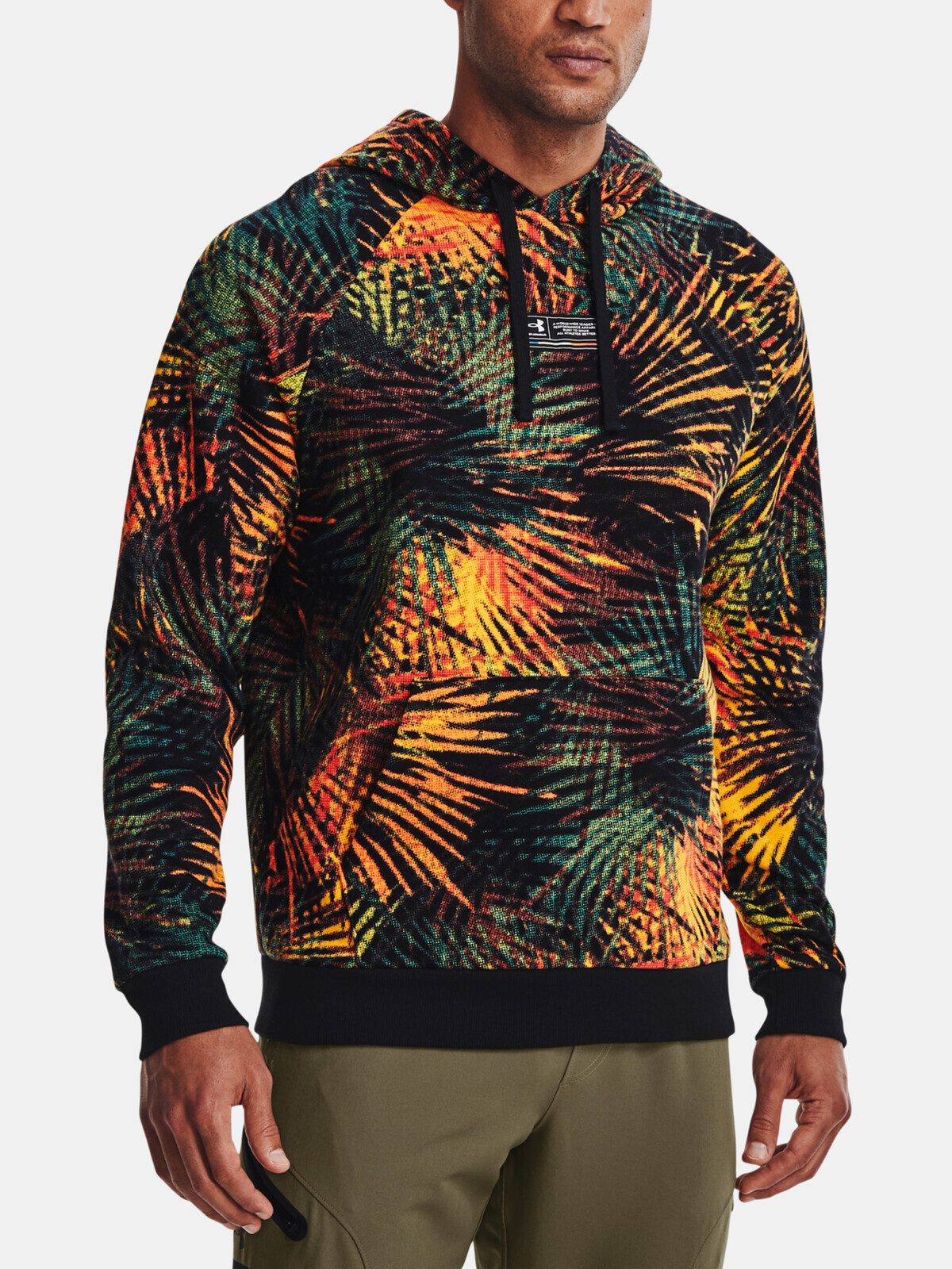 Under Armour Mikina UA Rival Flc Sport Palm HD-GLD - Pánské