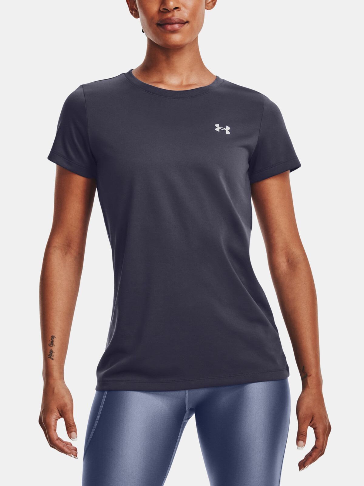 Under Armour Tričko Tech SSC - Solid-GRY - Dámské