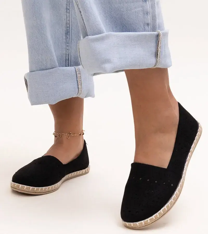 Gemre Black Lace Espadrilles Augusta