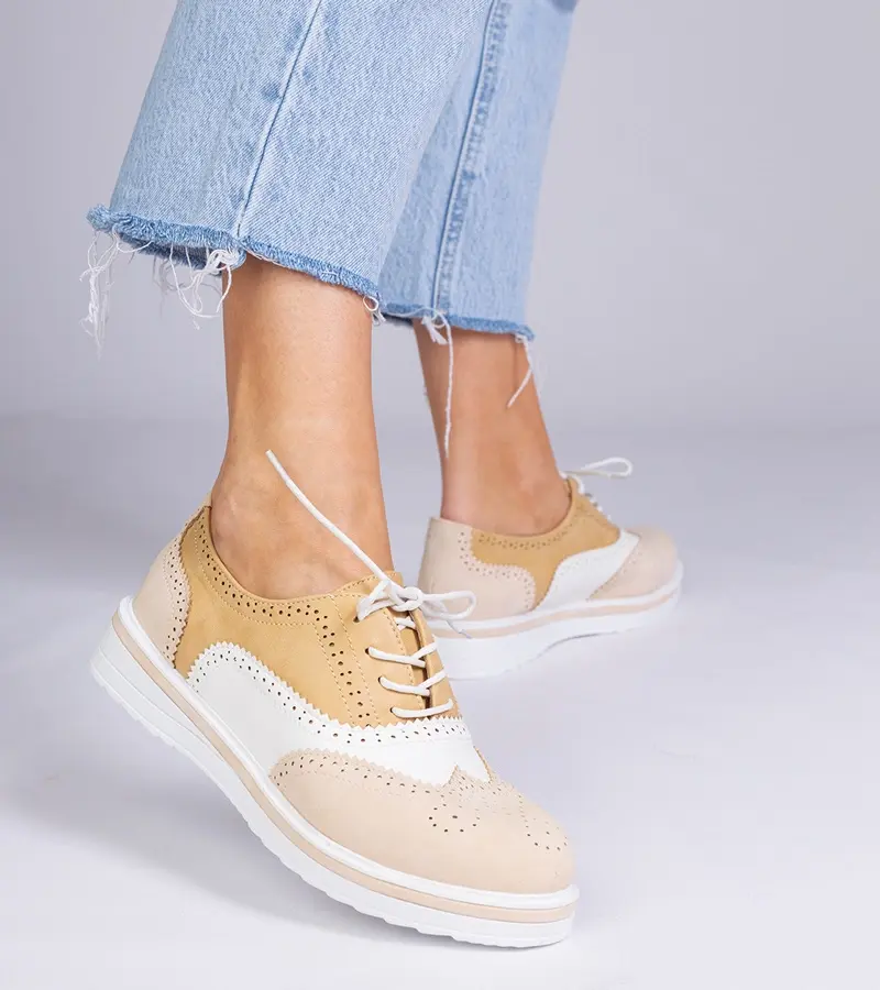 Gemre Beige classic Oxford shoes Toddi